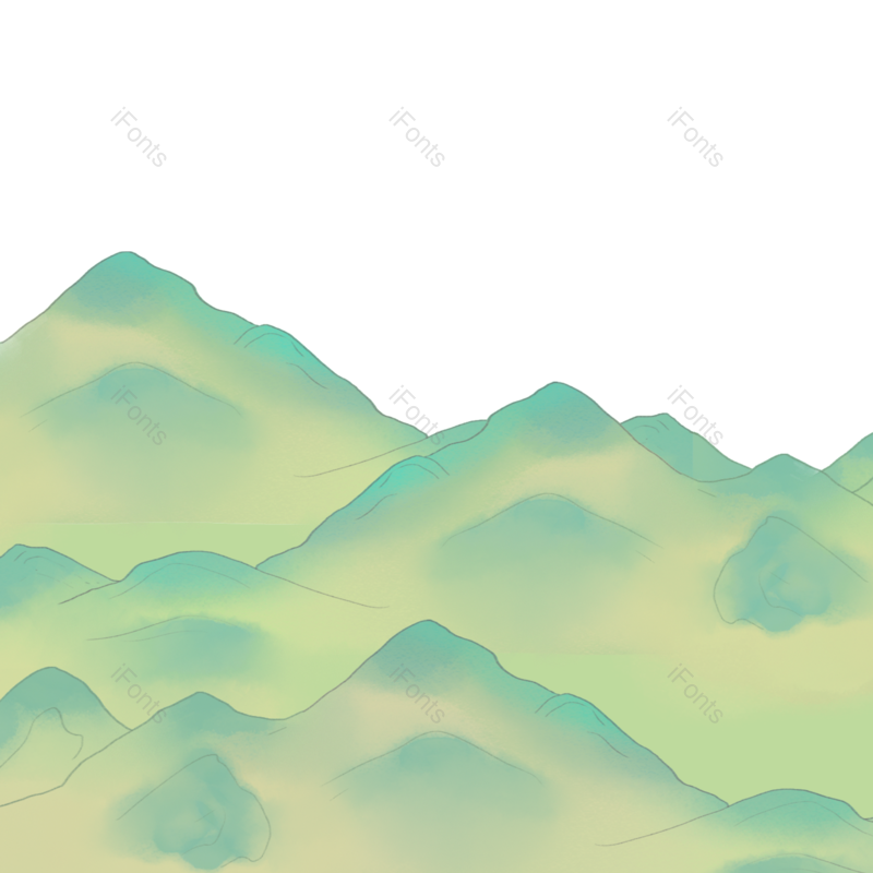 绿色元素图片,绿色元素,山脉PNG,免抠素材